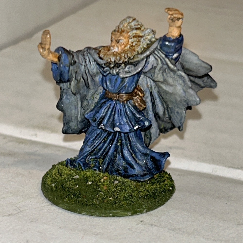 1988 TSR Ral‎ Partha Pewter Wizard Figurine - AD&D Dungeons & Dragons Painted